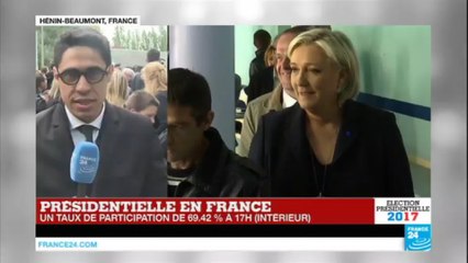 Présidentielle 2017 : "Une foule immense" au QG de Marine Le Pen