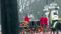 London tourist spots, Buckingham Palace. Guess who's in the royal carriage.