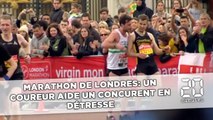 Marathon de Londres:  Un coureur aide un concurent  en détresse