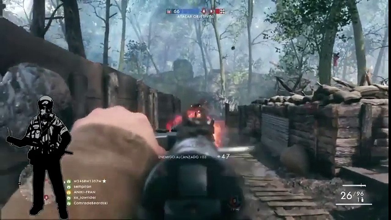 Bf1 sniper vs tank , one bullet two tangos.