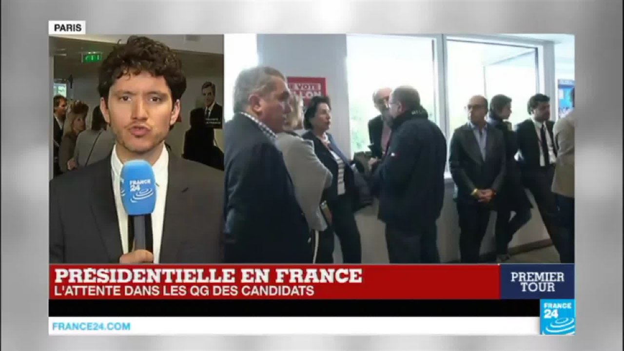 Présidentielle 2017 : François Fillon vient d'arriver à son QG de campagne