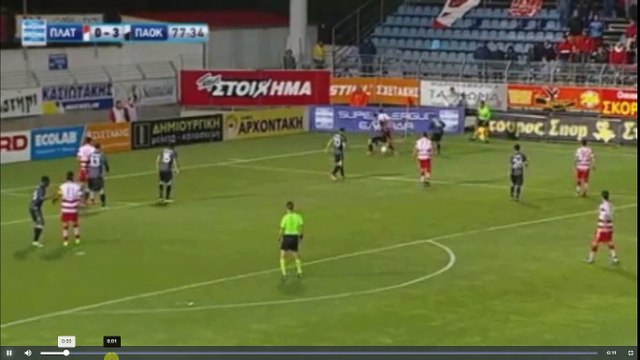 Το γκολ του Μενδρινού - Πλατανιάς - ΠΑΟΚ 1-3 23.04.2017 (HD)