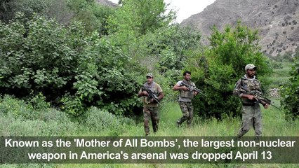 Afghan troops sweep ISIS area after US blast