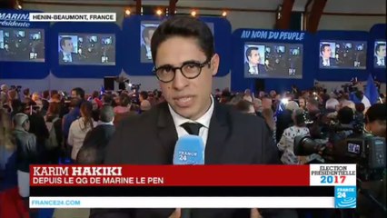Présidentielle 2017 en France : Marine Le Pen au 2e tour : "La salle a exulté à l'annonce des résultats"
