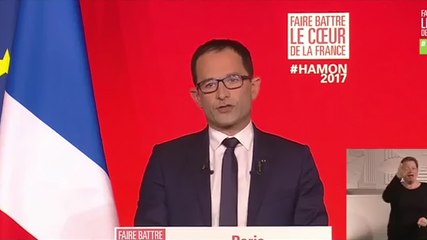 Déclaration de Benoît Hamon à l'issue du 1er tour de l'élection présidentielle