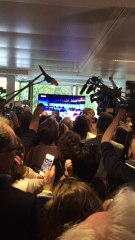 Annonce des resultats au QG de Francois Fillon