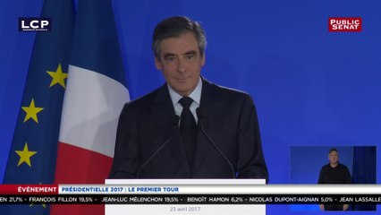REPLAY. Réaction de François Fillon après les résultats du 1er tour de la présidentielle
