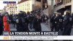 A Bastille, des centaines de jeunes tentent d’organiser une "nuit des barricades" après les résultats du 1er tour