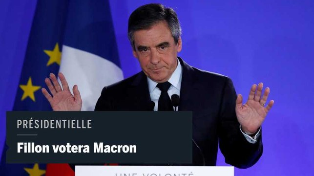 Présidentielle 2017 : Fillon annonce qu'il votera pour Emmanuel Macron