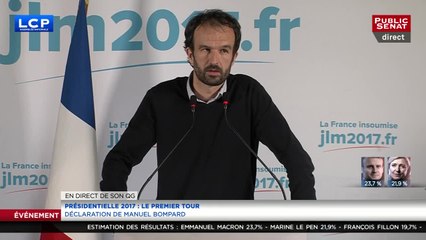 Les estimations contestées au QG de Jean-Luc Mélenchon