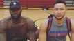 LeBron James Helps Ben Simmons Work on His 3-Point Shot