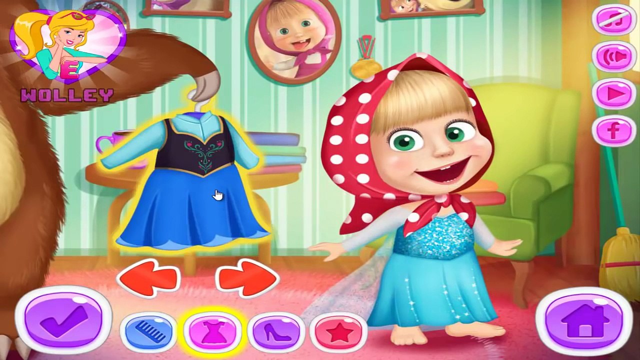 Masha And The Bear Disney Princess Dress Up (Маша и Медведь) Games For Kids