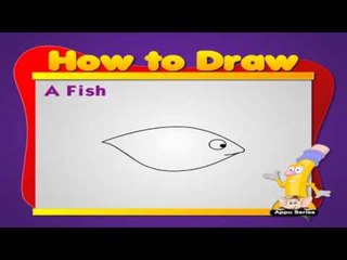 How to Draw Cartoon Animals in Telugu - Fish