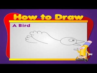 How to Draw Cartoon Animals in Telugu - Bird