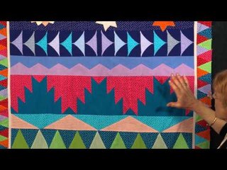Delectable Mountains row of Jennie's Stripey Stripy Story Quilt (taster video)