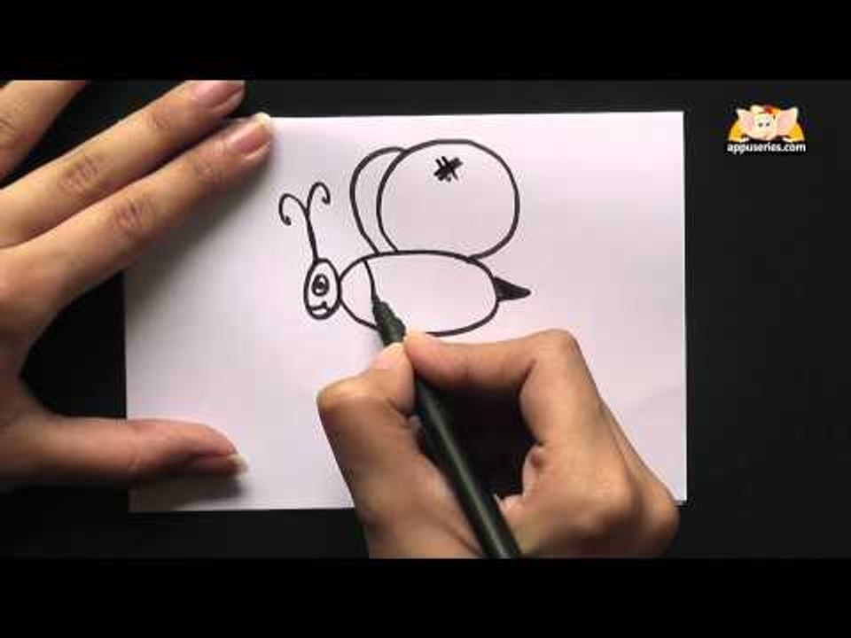 Learn to Draw a Cartoon Bumble Bee in Kannada