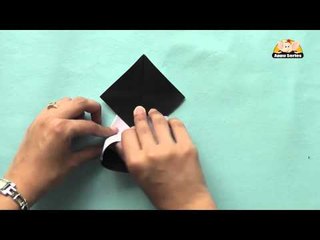 Origami in Kannada - Let's see how to make a Panda Face