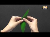 Origami in Kannada - How to make a Leaf