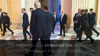 Trump tells French First Lady she's in 'good shape'