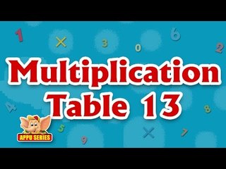 Multiplication Table Rhymes - Table 13 in Ultra HD (4K)
