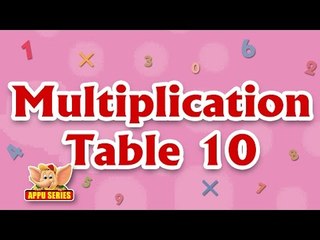 Multiplication Table Rhymes - Table 10 in Ultra HD (4K)