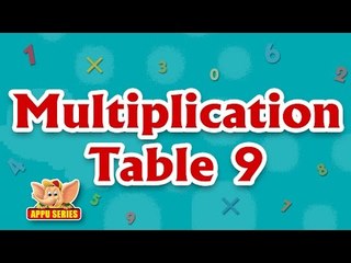 Multiplication Table Rhymes - Table 9 in Ultra HD (4K)
