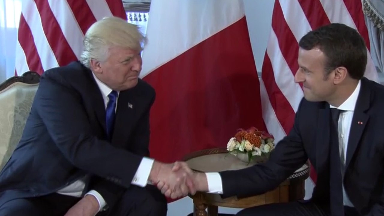 A brief history of tense moments between Trump and Macron