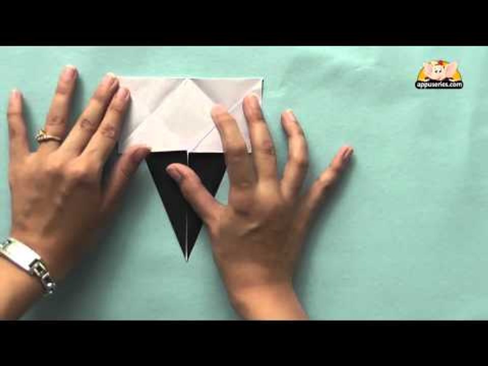 Origami in Telugu - How to make a Bird