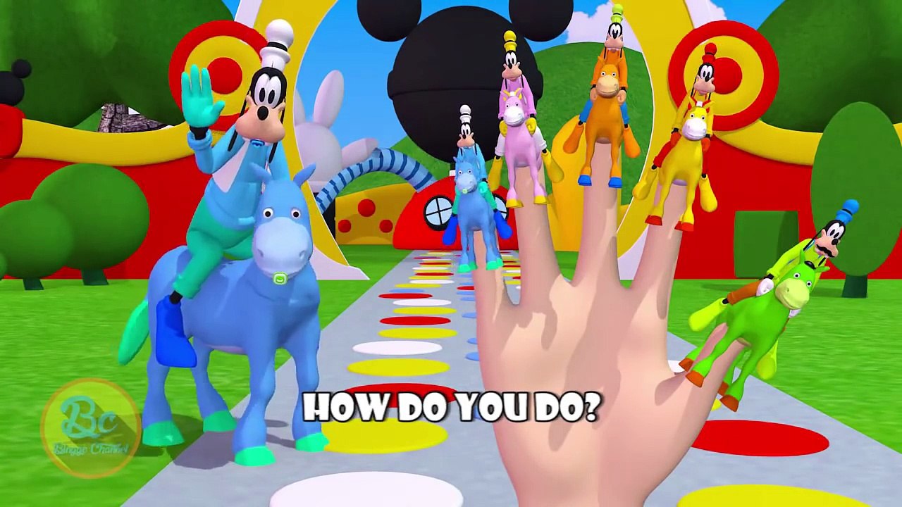 Mickey Mouse Clubhouse Riding Horse Finger Family | Nursery Rhymes ...