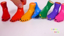 Arco iris colores con dedos de los pies pies manos y vivero rimas para Niños Aprender colores
