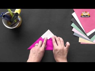 Origami in Kannada - How to make a Cup Cake