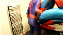 Spiderman vs Venom Avengers Bath Time Transformation Real Life Superhero Movie funny