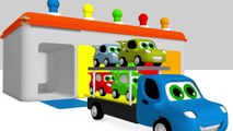 Para estudio de los niños de la máquina del transportador de desarrollo de color de dibujos animados sobre los coches