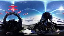 360° cockpit view | Lauberhorn 2016 | Patrouille Suisse and Airbus