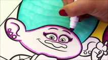 Coloring Trolls Poppy, Satin & Chenille GIANT Coloring Page Crayons | COLORING WITH KiMMi