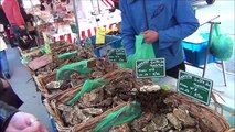 Vincennes, Paris Food Markets, Tasting and Buying Fresh French Oysters (Les Huitres)