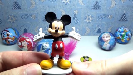 Download Video: Et des balles Chocolat Noël Oeuf chiffres gelé souris disney surprise | mickey trolls sur