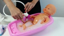 Baby Doll Bathtime Baby Junior Newborn How to Bath a Baby Doll Twins Baby Dolls Bath Time