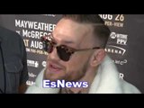 Conor McGregor I Tried To Knock Floyd Mayweather Hat Off It Was Glued To His Head EsNews Boxing
