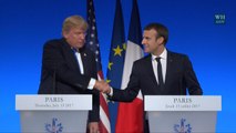 President Trump With President Macron Speaks To The People of France