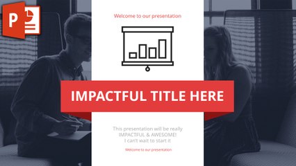 Impactful Title Slide in PowerPoint - with an icon and photo background ✔