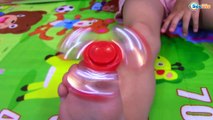 Learn Colors with Babies and Fidget Spinners - Baby Playing | Finger family song