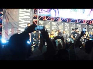FLOYD MAYWEATHER MAKES HIS GRAND ENTRANCE NYC MCGREGOR