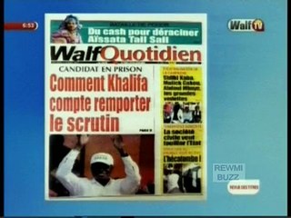 Revue de Presse WalfTv du Vendredi 14 Juillet 2017 en images