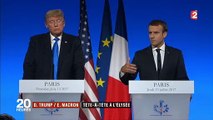 Complicité et échange de compliments hier entre Donald Trump et Emmanuel Macron - Regardez