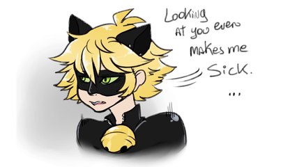 Miraculous Ladybug Comic English Dub _  Chat's Internal Struggle