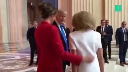 El comentario de Trump al ver a la primera dama francesa: "Estás en muy buena forma, preciosa"