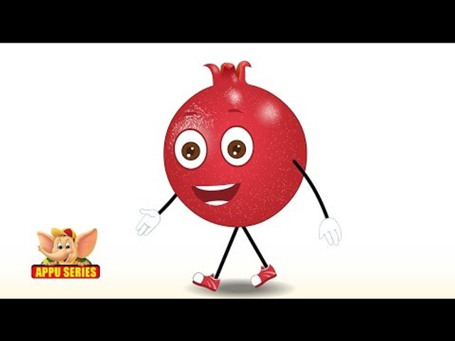 Pomegranate Fruit Rhyme For Children Pomegranate Cartoon Fruits Song For Kids Video Dailymotion