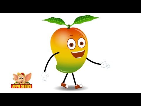 Mango Fruit Rhyme for Children, Mango Cartoon Fruits Song for Kids