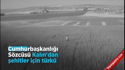 Cumhurbaşkanlığı Sözcüsü Kalın'dan şehitler için türkü